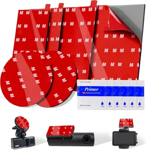 6 Pcs Dash Cam Adhesive Pads, Double Sided Adhesive Pads for Car Dashboard,Very High Bond Heat Resistant Tape for Windshield,Heavy Duty Sticky Pads for Car Phone Holder and Dash Cam