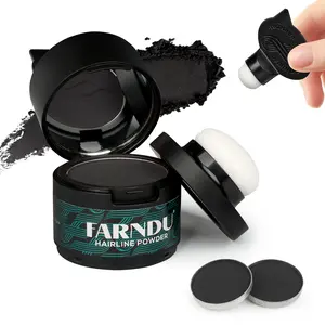 FARNDU Hairline Powder |  For Roots and Hair Loss | Instant Coverage Thinning Hair |  Color Touch - Ups | Dual - Brush Design & Extra Replacement Packs | Natural - Looking