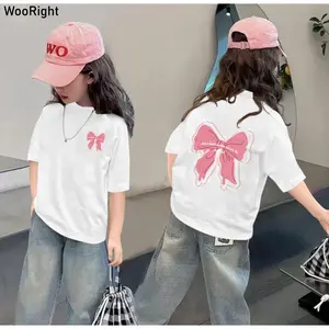 2026 New Kids Tee – 100% Cotton, Soft & Comfy Round Neck T-Shirt for Girls, Cute Casual Top, 24-Hour Shipping