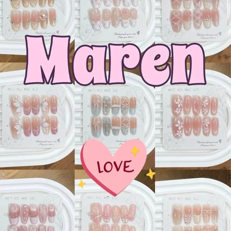1427Maren:Handmade press on nails online bidding-6