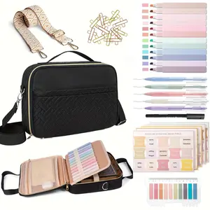 Large Bible Protection Case with Shoulder Strap, Durable Handle, Stitched Carrying Bag, Stationery Organizer, Christian Gift for Women, Mother's Day & Christmas