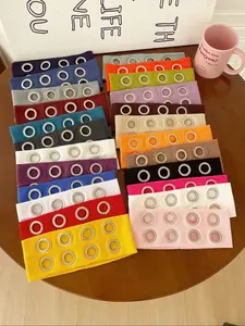 4pcs Vintage Metal Ring Knitted Headbands, Multicolor Hip Hop Hair Accessories for Unique Style, Punk Fashion for All Seasons, Metal Rings Headband