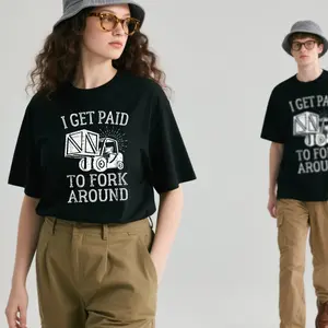 Suitable for both men and women.I Get Paid to Fork Around Funny Certified Forklift Drivers Casual Summer Birthday Shirts Top Clothes Womenswear Short Light