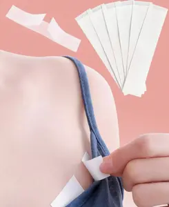 36pcs Double-Sided Anti-See-Through Tape Small Size, Transparent Design / Suitable for Fashion, Clothing, and Body Apparel Tape, Strong Adhesion for Dresses | Shirt Collar and Belt Fixing Tape, Non-Textile, Transparent Self-Adhesive Chest Tape