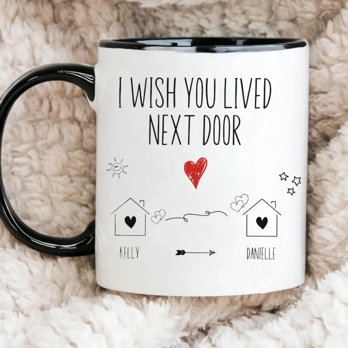 Best Friend Coffee Mug - Personalized Gift for Long Distance Friendship, Unique Custom BFF Cup, Perfect for Birthdays or Just Because, 11/15oz Ceramic