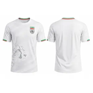 Iran Soccer Jersey, Iran Football Fan Shirt, Persian Soccer Tee, White Futbol Jersey, Iran Supporter Apparel, Middle Eastern Football Shirt, Cheetah Soccer Design, Athletic Matchday Tee, Retro Soccer Fan Gift