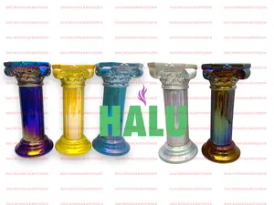 Pedestal Tornasol/ Base De Porcelana Para Santos / Santeria Pedestal Iridescent