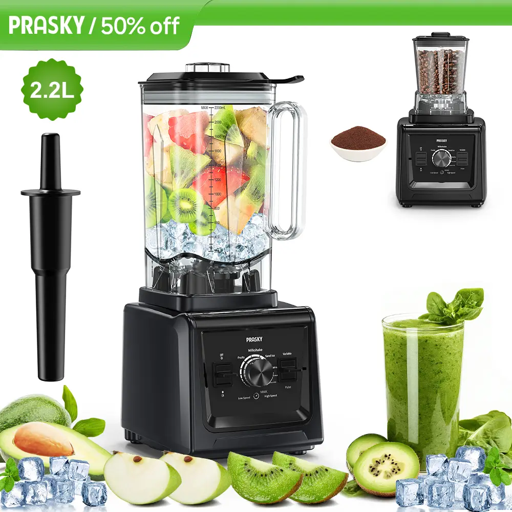 Prasky-Professional Blender for Kitchen&Smoothies, With 70oz ,2 Containers Countertop Blenders Ice Crushing,25000RPM High-Speed Blender ,Shakes & Juic