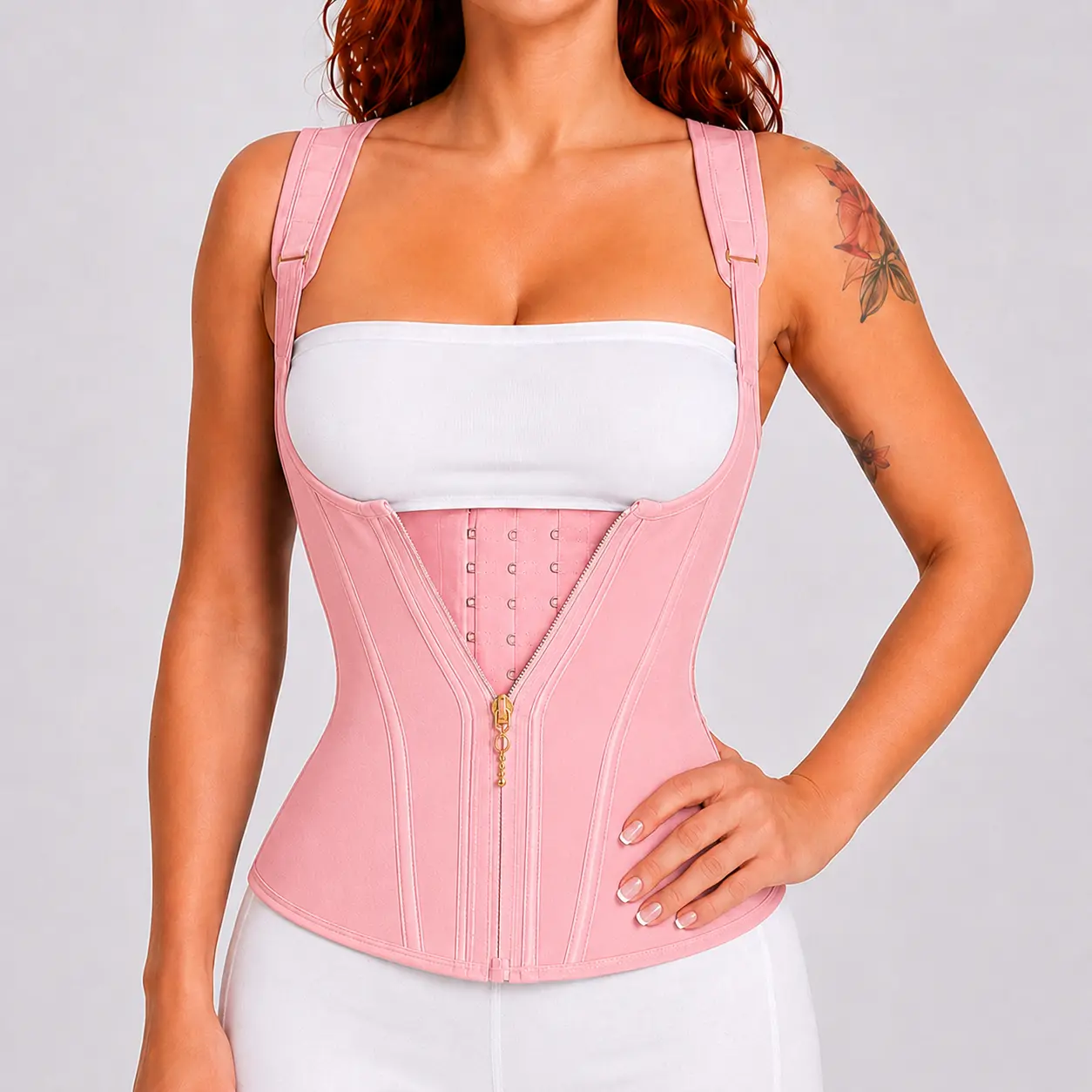 SOBNYD Waist Shapewear for Women Girdle Workout Shapewear with Adjustable Shoulder Strap