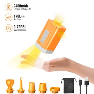 Mini Portable Air Pump – Fast Inflation for Pool Floats & Inflatable Sofas, High-Power 33W with 0.72PSI Pressure, 170L/min Airflow & 2400mAh Battery,CAPSULE 04OR