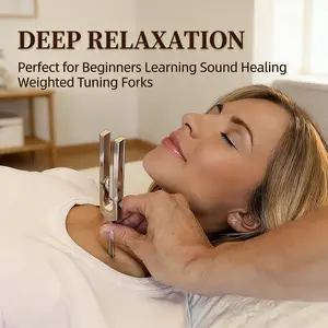 128Hz Weighted Tuning Fork for Sound Healing, Chakra Balancing, Meditation & Relaxation, Sound Therapy Instrument