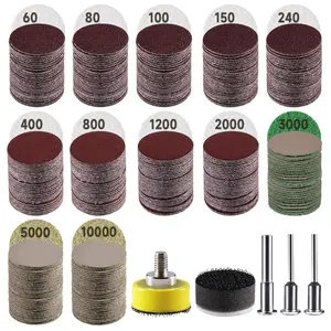 365Pcs 1 Inch Sanding Disc, GOH DODD Hook and Loop 60 to 10000 Grit Wet Dry Sandpaper Micro Sand Paper with 1/8" 1/4" Shank, Backing Pad, Foam Pads for Auto Metal Glass Resin Wood Polishing Sanding - Home Improvement.