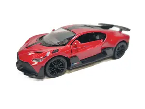 KINSMART 1:38 Scale Bugatti DIVO Die Cast Metal Model Car Burgundy Color Pull Back Action Openable Door Officially Licensed 5 Inches Length Diecast Collectible