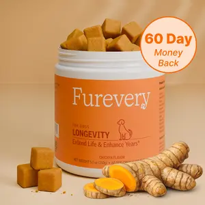 Furevery 11-in-1 Dog Multivitamin Soft Chews - Senior Dog Health & Immunity Support - Heart, Joints, Energy & Coat - 60ct