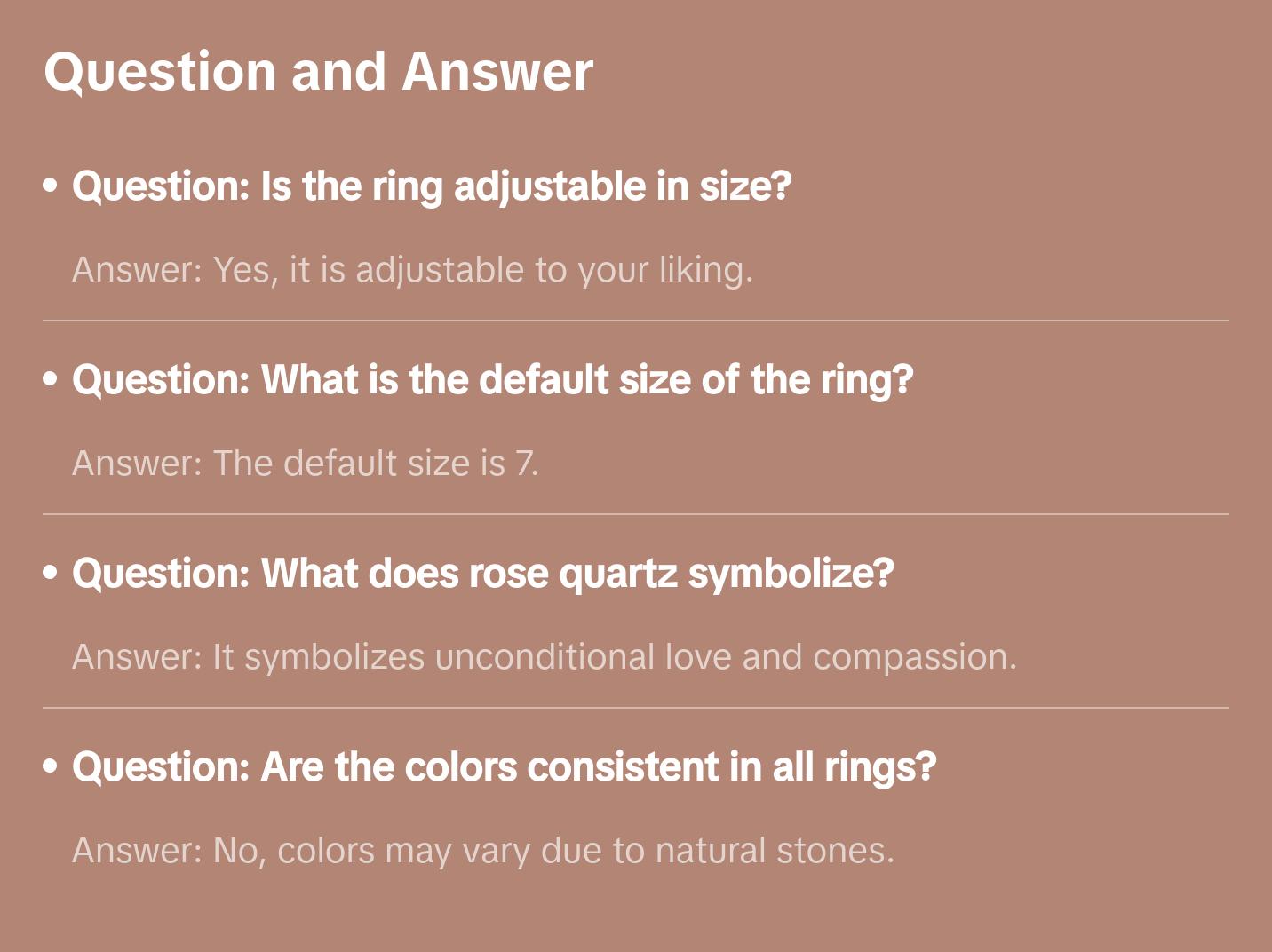 Rosalina - Rose Quartz 925 Silver Adjustable Ring Rosalina - Rose Quartz 925 Silver Adjustable Ring