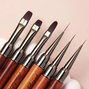 Double-end Nail Pen Brush Glue Phototherapy Pen UV Gel Liner Brush Dual End Acrylic Nail Art Painting Manicure Brushes Tool Manicure Supplies