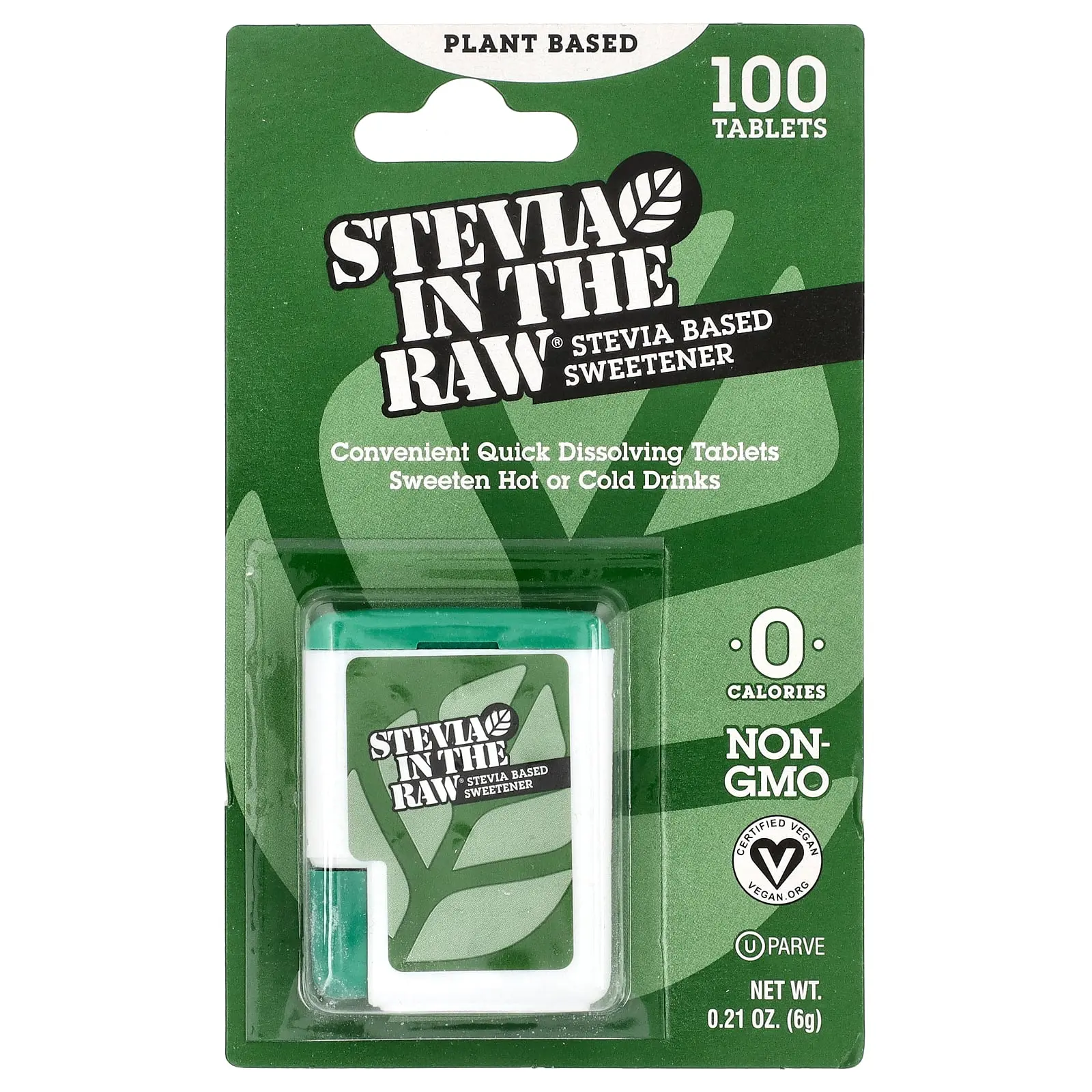 In the Raw Stevia In The Raw®, Stevia Based Sweetener, 100 Tablets, 0.21 oz (6 g)