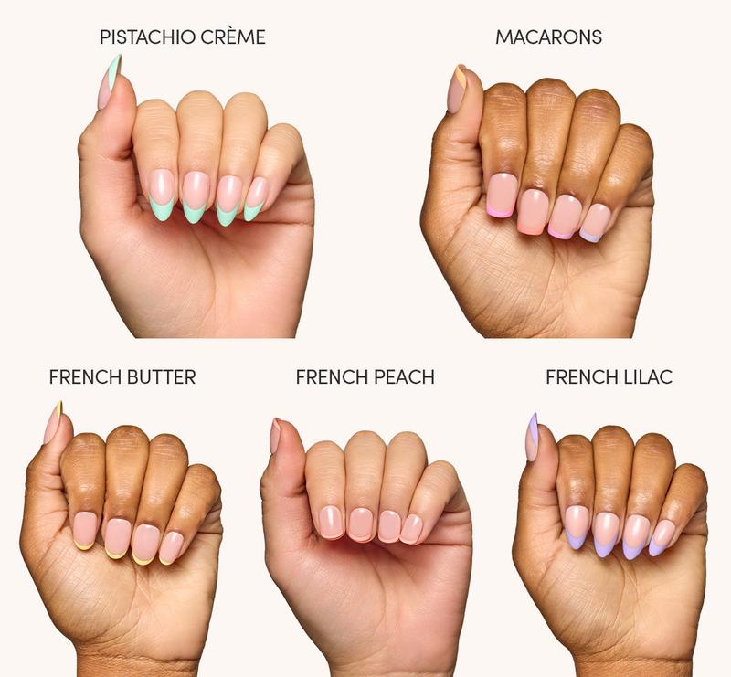 Glamnetic Pastel French Tip Press On Nail Collection