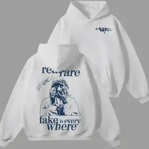 2Pac Hoodie, Real is Rare Fake Is Everywhere Shirt, Vintage Hip Hop Graphic Tee, Rap Music Fan Gift D