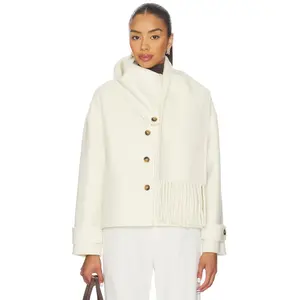 Line & Dot Sofia Scarf Jacket in Cream