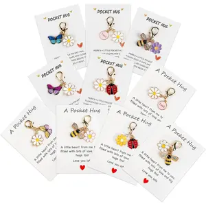10 Sets Pocket Hug Card with Cute Mini Size Tokens, DIY Sentimental Gift for Encouragement Anxiety Relief & Emotional Support – Inspirational Keepsake for Friends Family Kids & Loved Ones