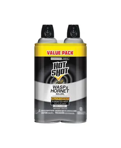 Hot Shot Wasp And Hornet Killer Aerosol, Up to 27-Foot Jet Spray, 14 Ounces, 2 Pack