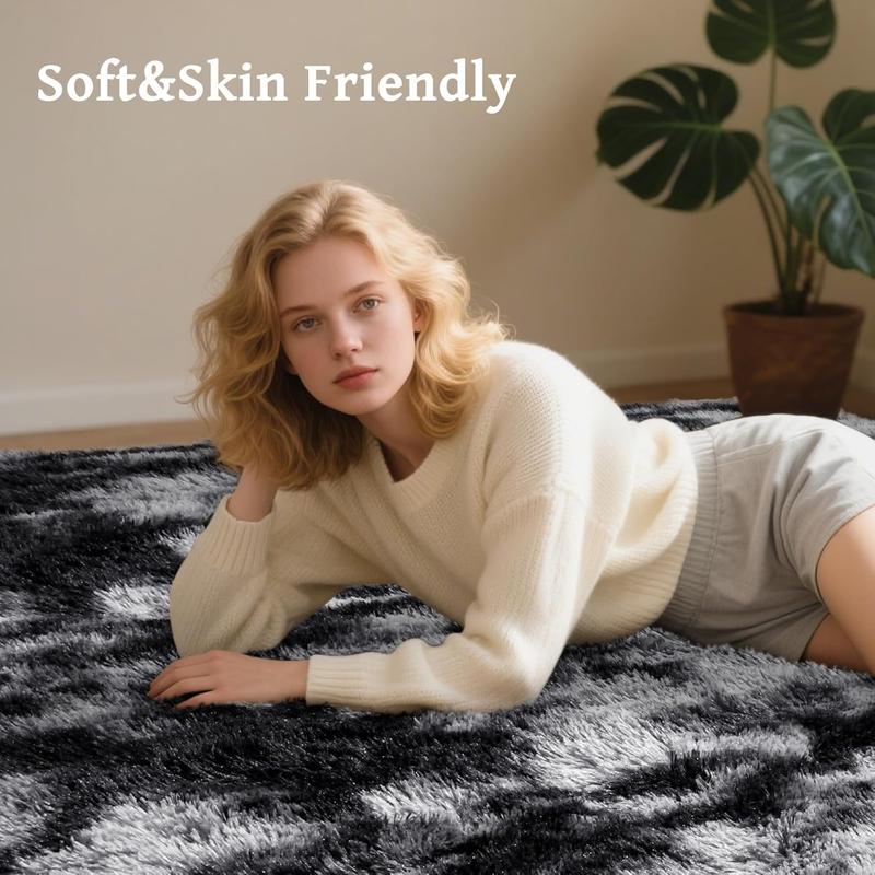 Soft Fluffy Luxury Shag Area Rug, Fluffy Long Shag Carpet For Living Room, Luxury Modern Plush Carpet, Dormitory Interior Home Decoration, Upgraded Non-Slip, Can Be Cleaned With A Brush, Machine Washable,Shaggy Floor Carpet For Living RoomBedroom