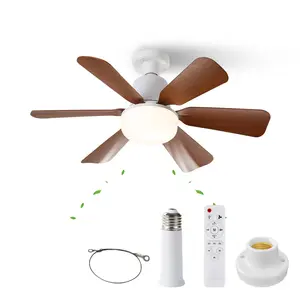 E27 Socket Fan Light with Remote - 2-in-1 Cooling & Lighting, Adjustable Speed & Brightness, Easy Install for Bedroom/Kitchen/Living Room, Ceiling Fan Light, Dimmable Ceiling Lights