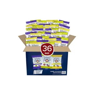 SKINNY POP Variety Snack Pack, 36 Count, White Cheddar, Sweet and Salty Kettle, Original Popcorn, Smart Snack, Crunchy, Low Fat, Low Calorie, Guilt Free Popcorn snack, Light and Crispy, Healthy Choice