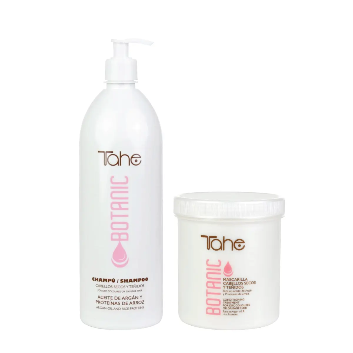 Tahe Botanic Kit For Colored & Dry Hair - Shampoo 1000ml + Mask 700ml