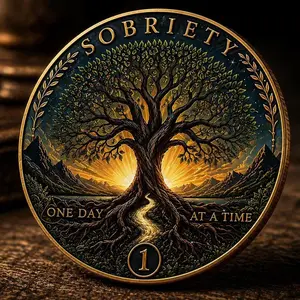 Sobriety Coin, One Day At A Time Coin, Recovery Gift, AA Token