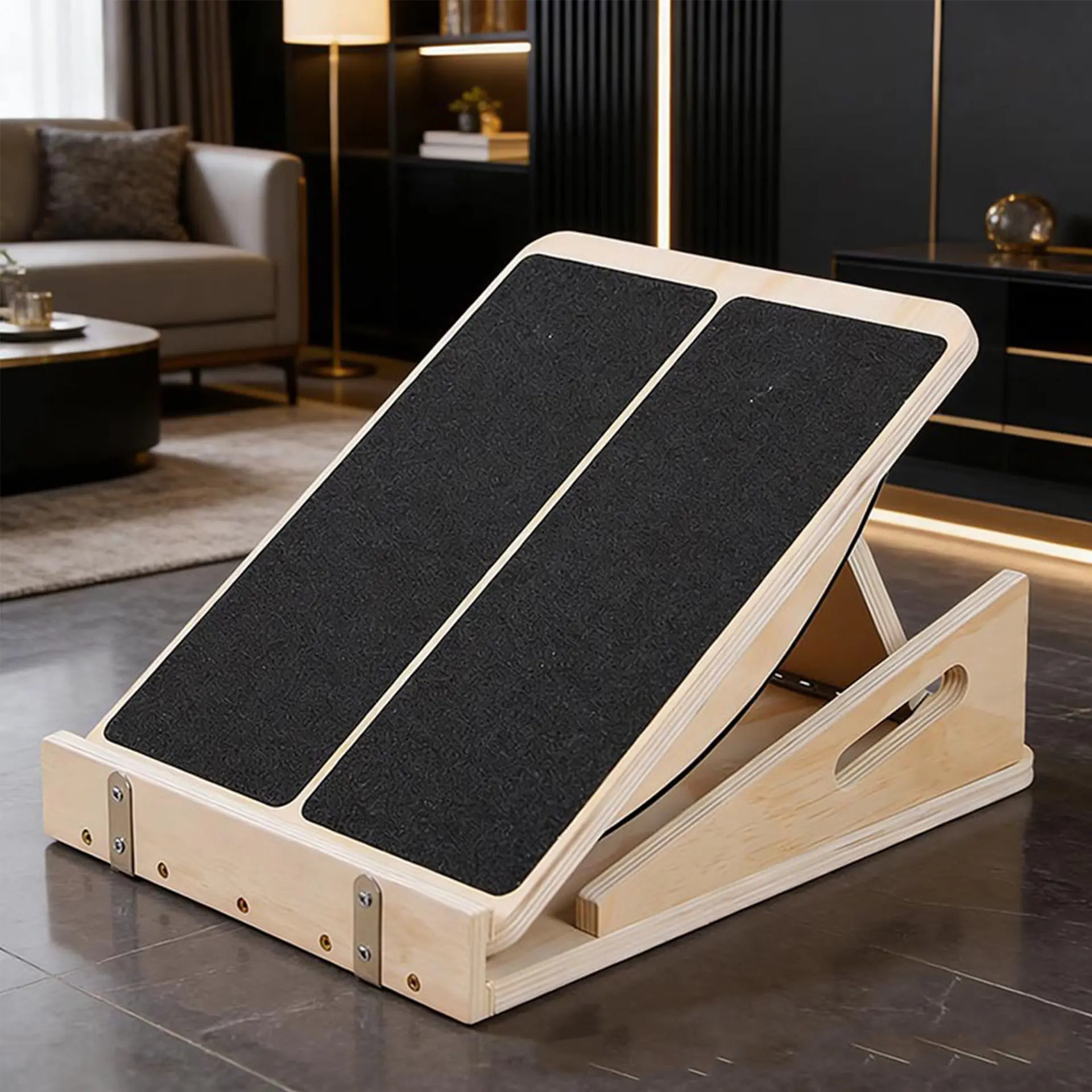Slant Board, Adjustable Wooden Incline Calf Stretcher for Leg Workouts, Ankle Exercises, and Yoga - Squat Training Aid for Your Fitness Routine, Knee Exercise Tool, Heel Workout Aid, Boosts Workout Performance