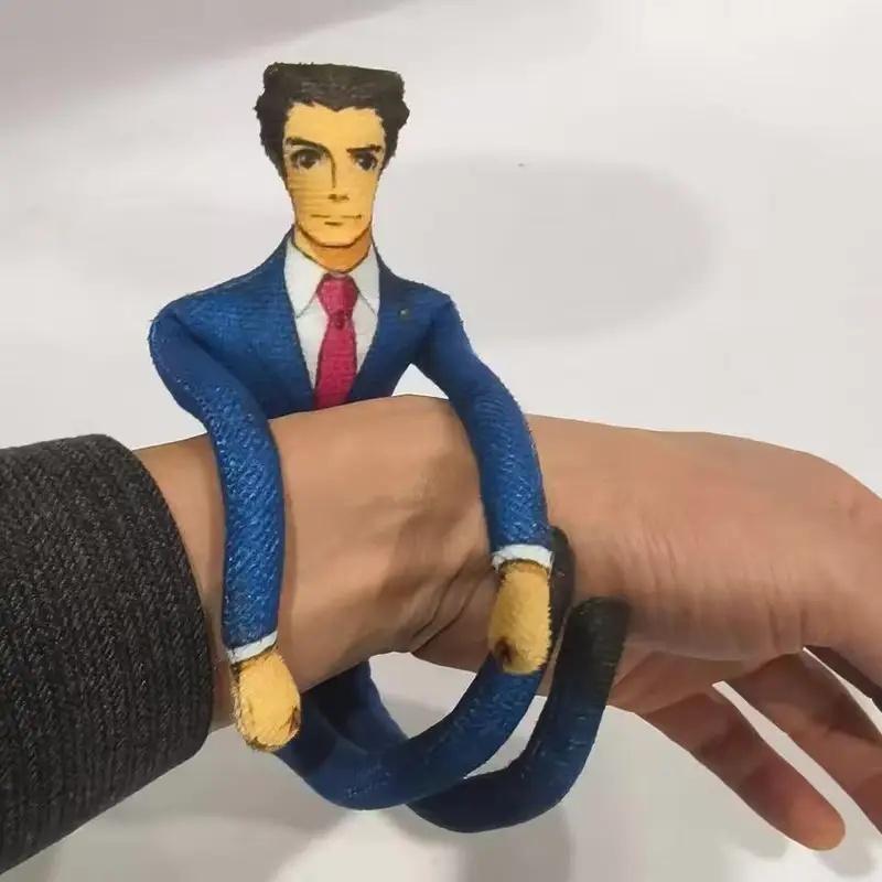 Game Ace Attorney Phoenix Wright Cosplay Plush Doll Miles Edgeworth Body Wire Skeleton Action Stuffed Dolls Accessories Gifts