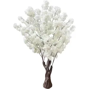 Artificial Cherry Blossom Tree, 4.3FT White Faux Cherry Blossom Tree for , Wedding & Party Decoration, Indoor & Outdoor