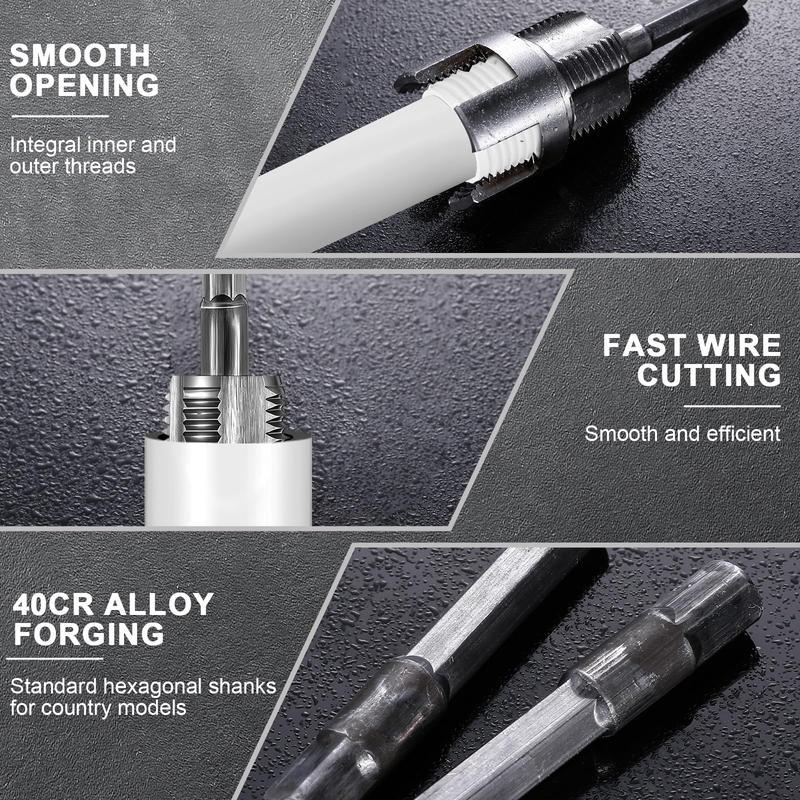 Water Pipe Threading Tool Pipe Thread Cutting Tool 1/2'' 3/4'' PVC Pipe Thread Cutting Tool, Upgrade Pipe Thread Cutting Tool for Plumbing DIY Repairs
