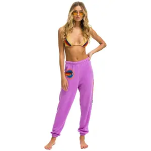 AVIATOR NATION MALIBU SWEATPANTS - NEON PURPLE