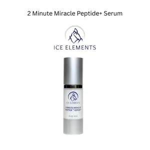 ICE ELEMENTS 2 Minute Miracle Peptide+ Serum | Bakuchiol Retinol Alternative + 5 Peptides | Firming, Anti-Aging & Dark Spot Serum