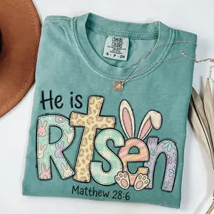 Comfort Colors He Is Risen T-shirt, Easter Matthew 28:6 T-shirt, Christian Easter Shirt