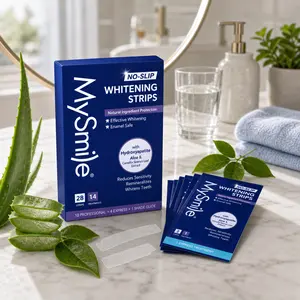 MySmile No Sensitivity Whitening | Teeth Whitening Strips, 7-Day Treatment, Non-Slip Dry Strip Technology, Coffee & Wine Stain Removal