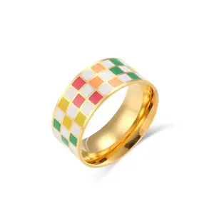 Checkered Ring- Colorful