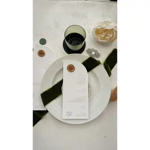 Half Arch Wedding Menu with Wax Seals | Style 241