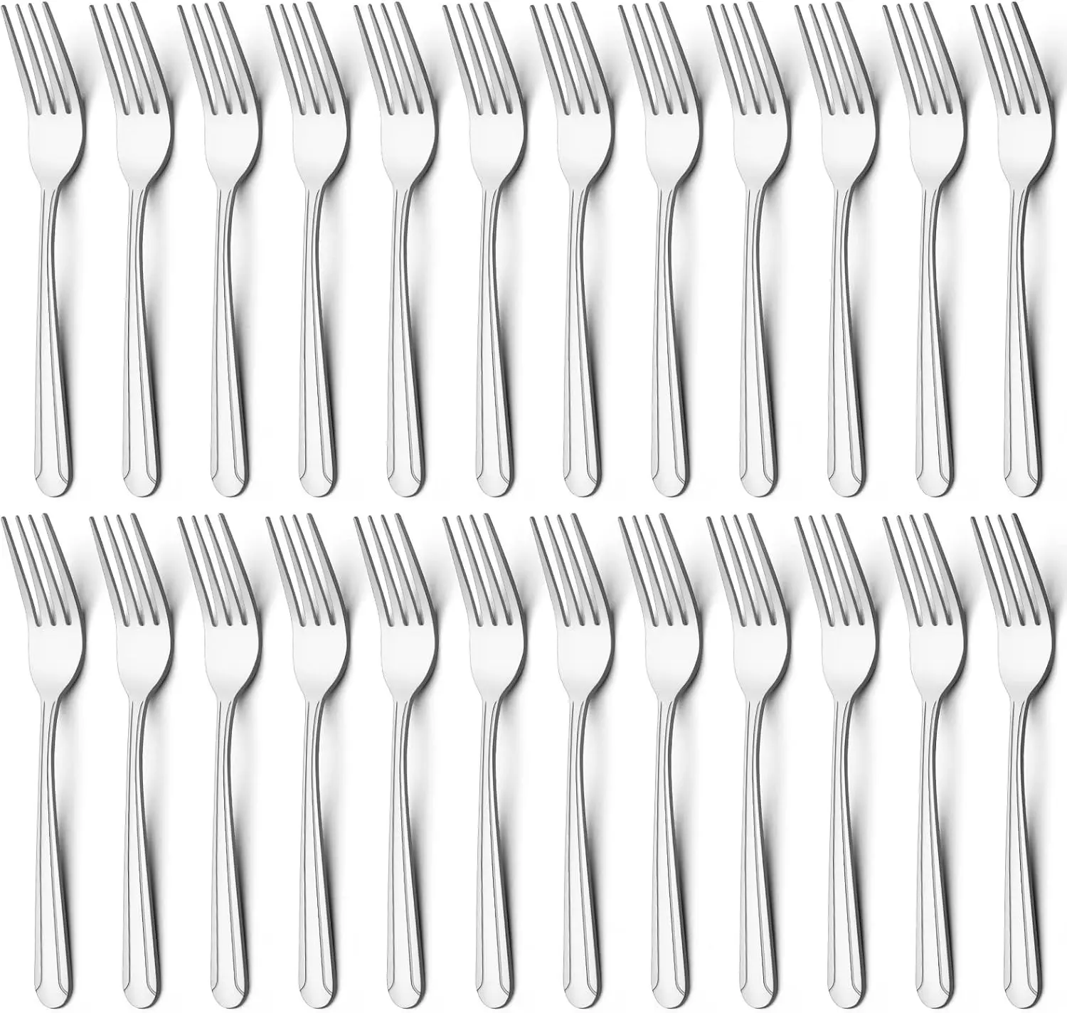 24 Pieces Dinner Forks Set, 8.2-Inch Stainless Steel Forks Silverware, Flatware Salad Forks for Home, Kitchen or Restaurant - Mirror Polished, Dishwasher Safe