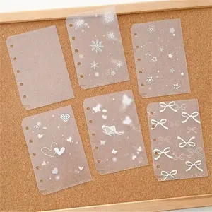 5-Pack Plastic Binder Pockets for M5 Ring Binders, Transparent 5-Hole Punched Waterproof Sleeves, Photo Card Collection, Holiday Gifts