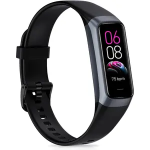 Fitness Tracker with 24/7 Heart Rate, Blood Pressure, Sleep Tracking, Calorie, Activity Tracker with 1.1" AMOLED Color Screen, Waterproof Step Tracker for Android iPhones Women Men