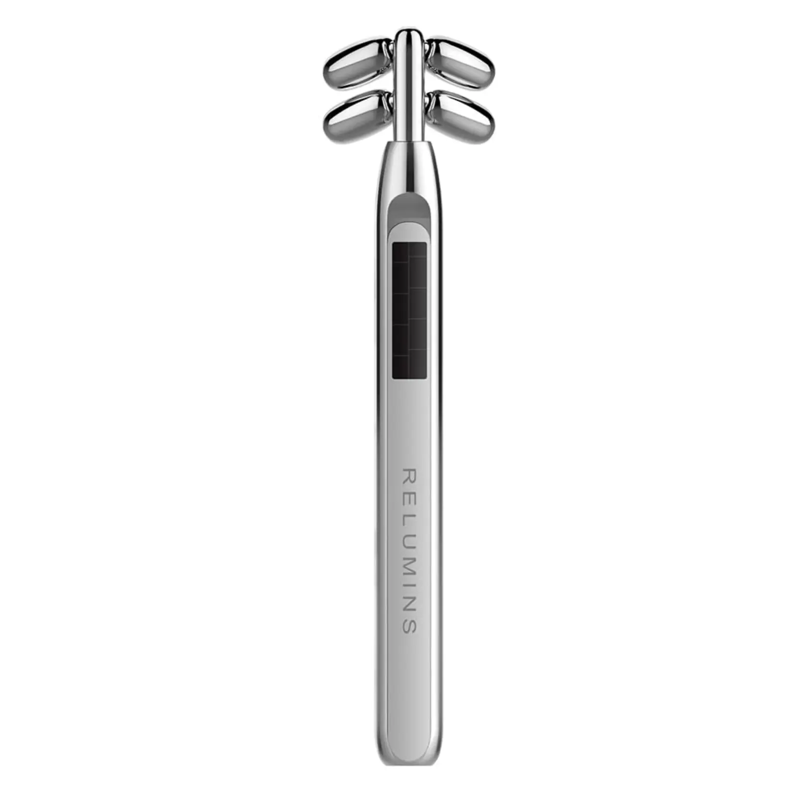 Relumins Beauty Tool, Facial Lifting Toning Contour Enhancer Improves Absorption Aluminum Massager Device Face Roller - Silver