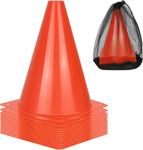 12/24/50pcs Soccer Cones, 7" Soccer Cones, Plastic Traffic Cones, Training Cones for Basketball Football Skating Drills Practice