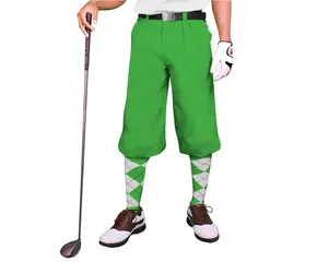 Golfknickers.com 'Par 3' Mens Lime Microfiber Golf Knickers