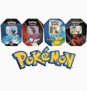 Pokemon TCG: 200 Assorted Pokemon Card Lot with Foils - Free Bonus Collector's Tin Included!