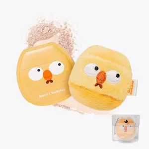 Momo’s Workshop Cudl'Critters Mallow & Plush Duo-Cheep Beep、Liquid foundation and Makeup setting、 2pcsPuffs & Storage Case
