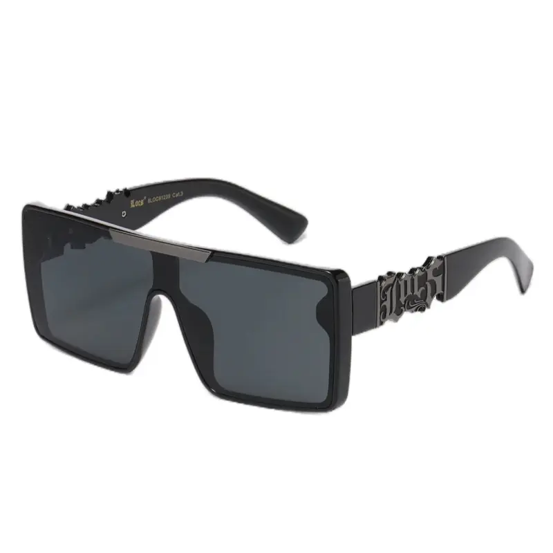 Big Frame Locs Sunglasses Gold or Black Logo with Black Frame Big Frame Locs Sunglasses Gold or Black Logo with Black Frame